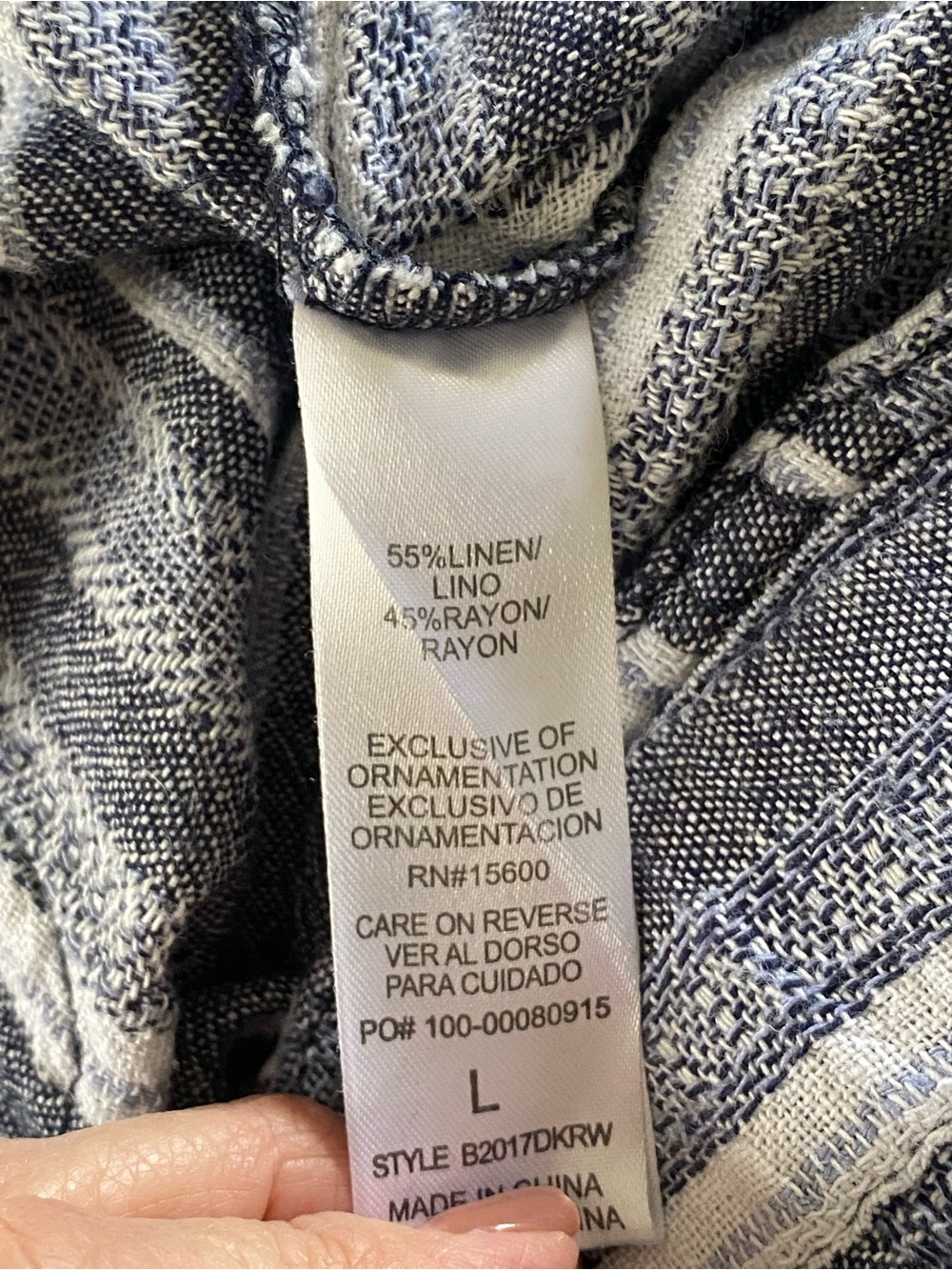 Democracy Linen Blend Striped Cropped Palazzo Pants Large - Picture 15 of 15